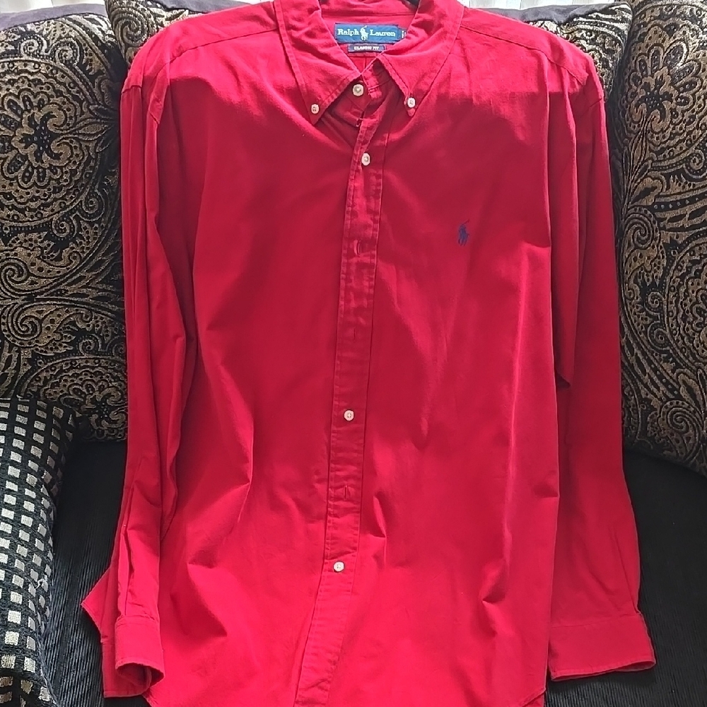 Polo by Ralph Lauren Red Casual Button Down Shirt